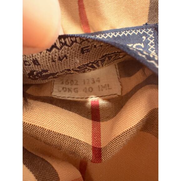 Burberry Vintage Trench Coat Khaki With Nova Check Pattern Liner Unisex - Picture 12 of 14